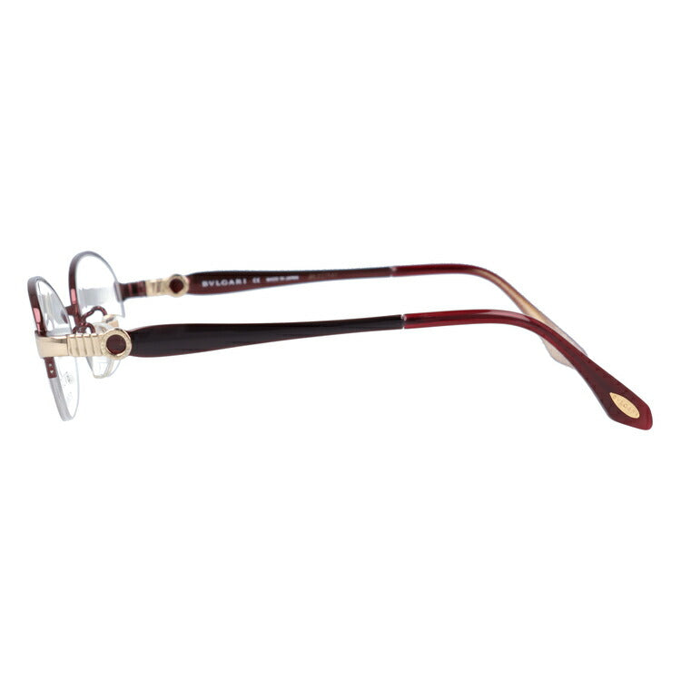 【訳あり】ブルガリ 眼鏡 伊達メガネ対応 BV2115T-4051 53 WINE RED ワインレッド オーバル ハーフリム レディース ラッピング無料 【海外正規品】