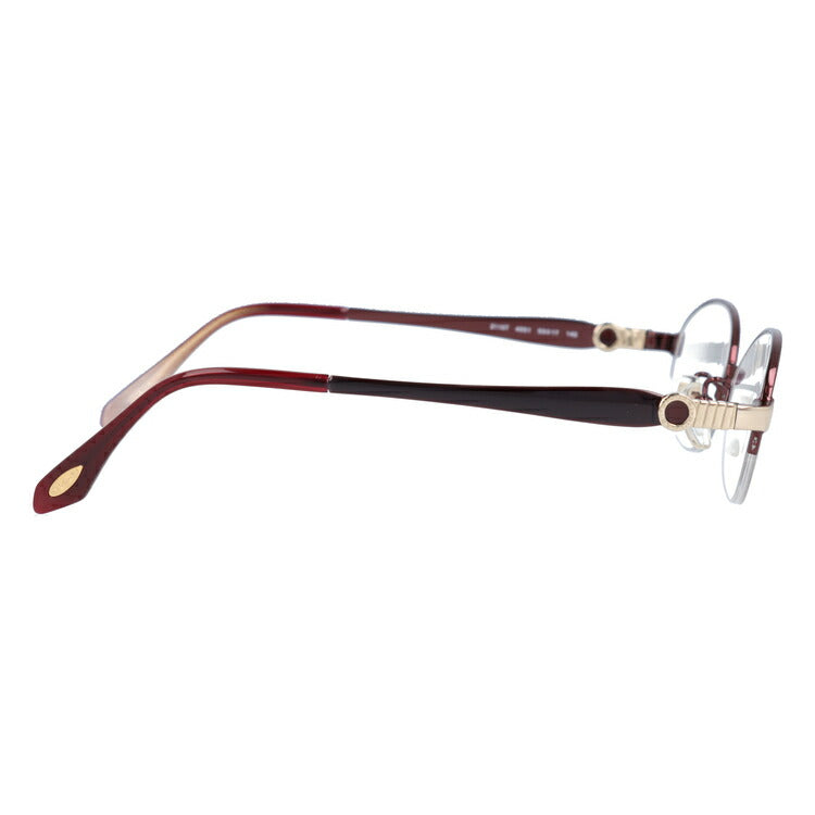 【国内正規品】ブルガリ 眼鏡 伊達メガネ対応 BV2115T-4051 53 WINE RED ワインレッド オーバル ハーフリム レディース ラッピング無料