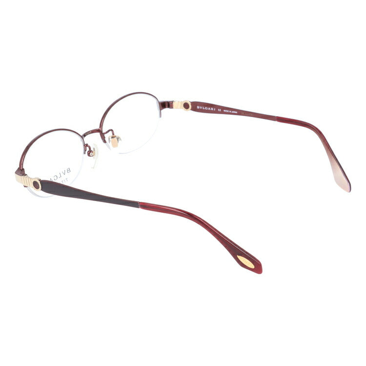 【国内正規品】ブルガリ 眼鏡 伊達メガネ対応 BV2115T-4051 53 WINE RED ワインレッド オーバル ハーフリム レディース ラッピング無料