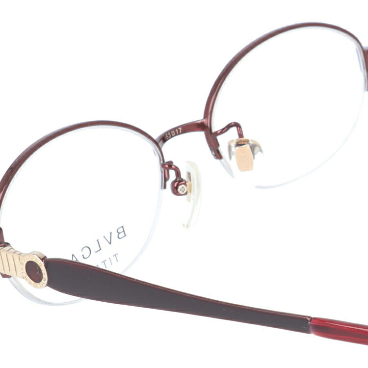 【国内正規品】ブルガリ 眼鏡 伊達メガネ対応 BV2115T-4051 53 WINE RED ワインレッド オーバル ハーフリム レディース ラッピング無料