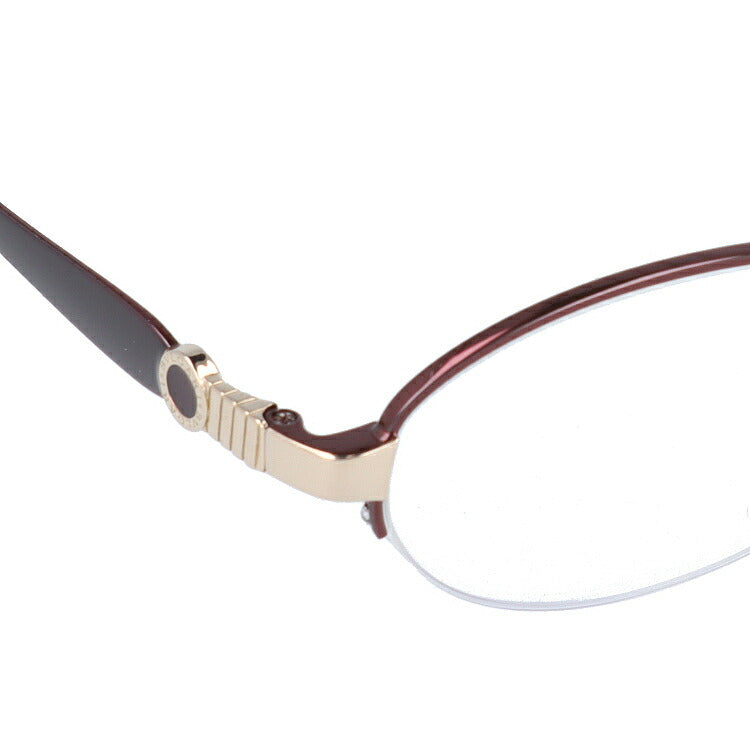 【国内正規品】ブルガリ 眼鏡 伊達メガネ対応 BV2115T-4051 53 WINE RED ワインレッド オーバル ハーフリム レディース ラッピング無料