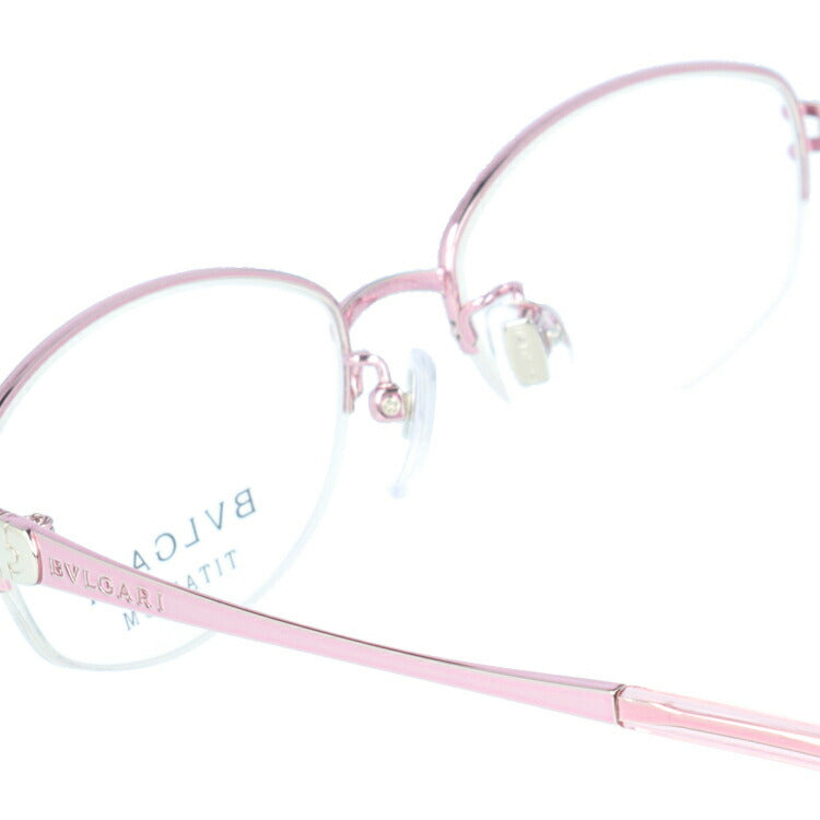 【国内正規品】ブルガリ 眼鏡 伊達メガネ対応 BV2110T 4069 51 チタニウム ピンク/クリア オーバル レディース ラッピング無料