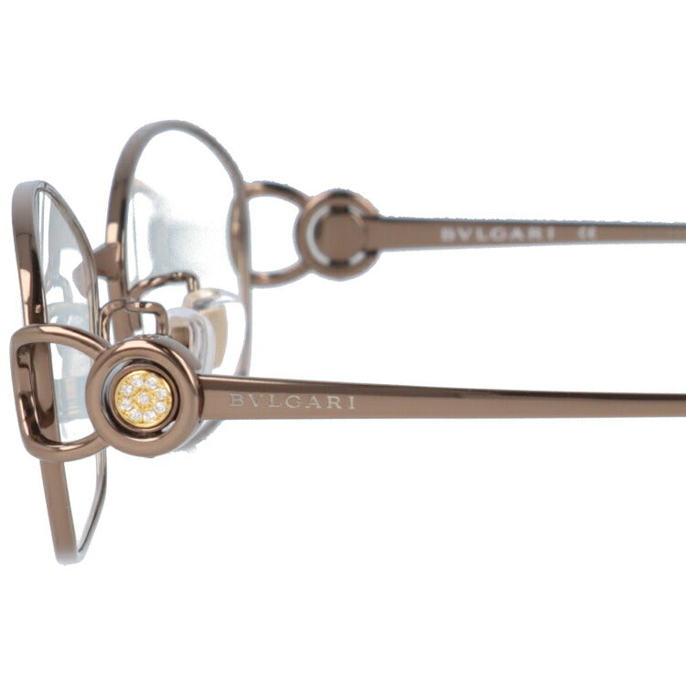 【国内正規品】メガネ 度付き 度なし 伊達メガネ 眼鏡 ブルガリ BVLGARI BV2064TG 499 53 ブラウン ダイヤモンド レディース スクエア型 UVカット 紫外線 ラッピング無料