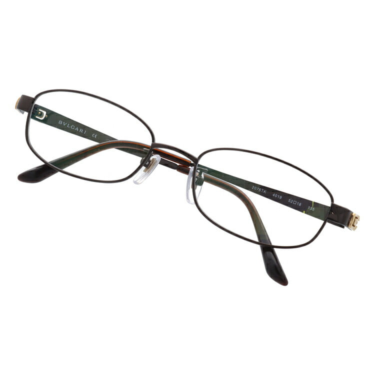 【国内正規品】メガネ 度付き 度なし 伊達メガネ 眼鏡 ブルガリ BVLGARI BV2076TK 4019 52 ダークブラウン レディース スクエア型 UVカット 紫外線 ラッピング無料