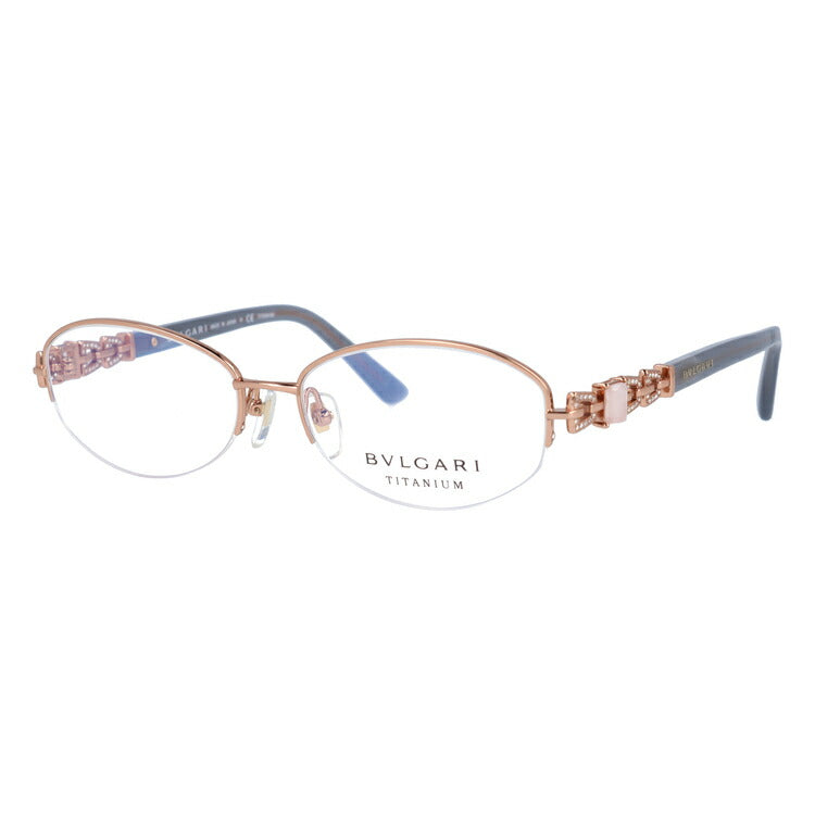 【訳あり・店頭展示品/外箱なし】【国内正規品】ブルガリ メガネ フレーム 眼鏡 BVLGARI BV2183BD 496 54サイズ オーバル型 ブランド メンズ レディース アイウェア UVカット ギフト対応 ハーフリム ラインストーン ラッピング無料