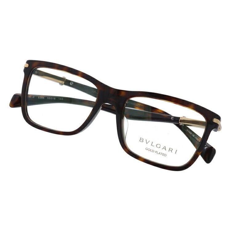 【国内正規品】メガネ 度付き 度なし 伊達メガネ 眼鏡 ブルガリ BVLGARI オクト BV3031KF 5286 55 ダークハバナ/ゴールド アジアンフィット OCTO レディース ウェリントン型 UVカット 紫外線 ラッピング無料