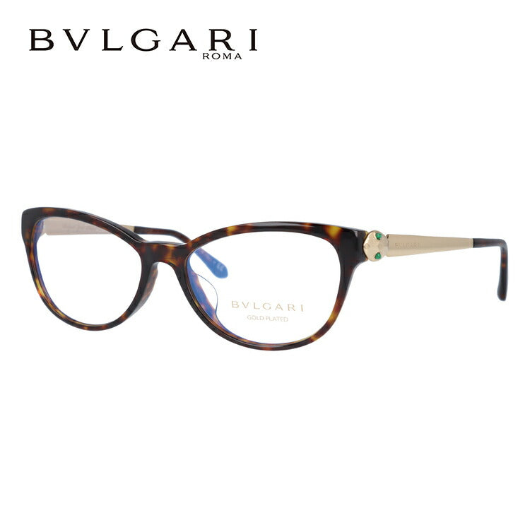 【訳あり】メガネ 度付き 度なし 伊達メガネ 眼鏡 ブルガリ レ ジェンメ アジアンフィット BVLGARI LE GEMME BV4137KF 5193 55サイズ GOLD PLATED フォックス型 メンズ レディース UVカット 紫外線 ラッピング無料 【海外正規品】