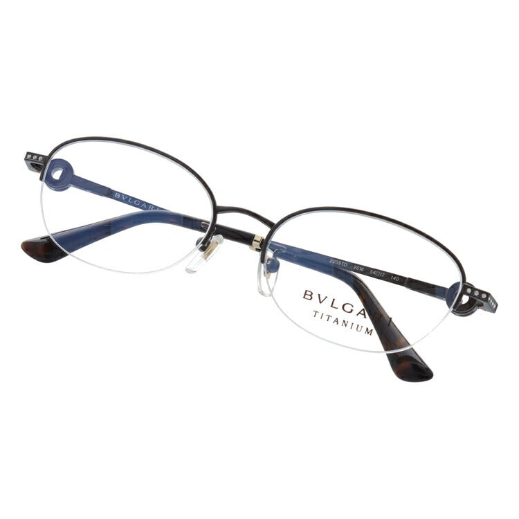 【訳あり・店頭展示品/外箱なし】【国内正規品】ブルガリ メガネ フレーム 眼鏡 BVLGARI BV2209TD 2016 54サイズ オーバル型 ブランド メンズ レディース アイウェア UVカット ギフト対応 ハーフリム ラインストーン ラッピング無料