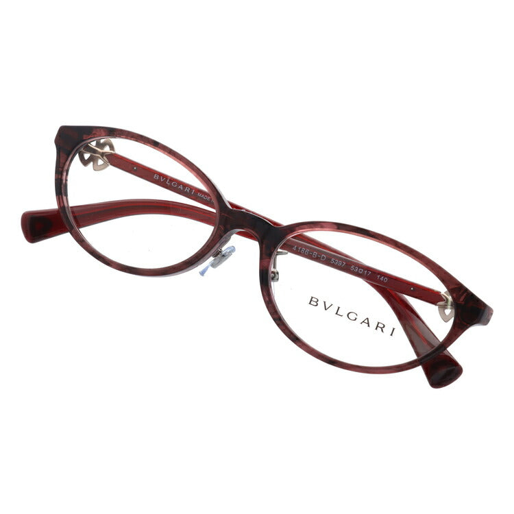 【訳あり・店頭展示品/外箱なし】【国内正規品】ブルガリ メガネ フレーム 眼鏡 BVLGARI フィオレヴァー 伊達メガネ FIOREVER BV4186BD 5397 53サイズ フォックス型 ブランド メンズ レディース アイウェア UVカット ギフト対応 ラインストーン ラッピング無料
