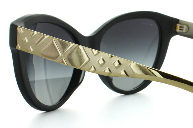 【国内正規品】バーバリー BURBERRY サングラス BE4220F 34648G（B4220F） 56 マットブラック/ゴールド アジアンフィット レディース UVカット ラッピング無料