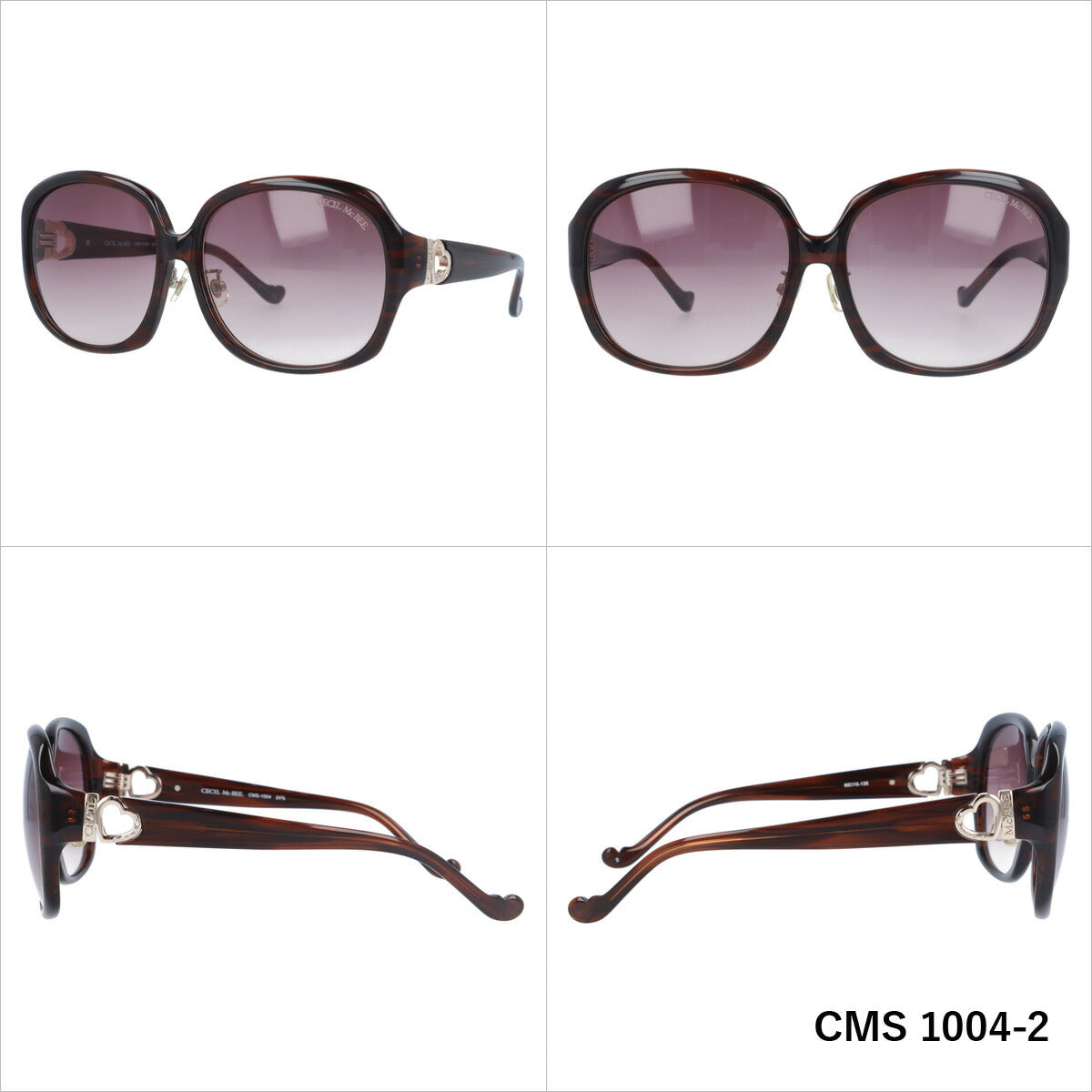 レディース サングラス CECIL McBEE セシルマクビー CMS 1004 全3色 60サイズ アジアンフィット 女性 UVカット 紫外線 対策 ブランド 眼鏡 メガネ アイウェア 人気 おすすめ ラッピング無料