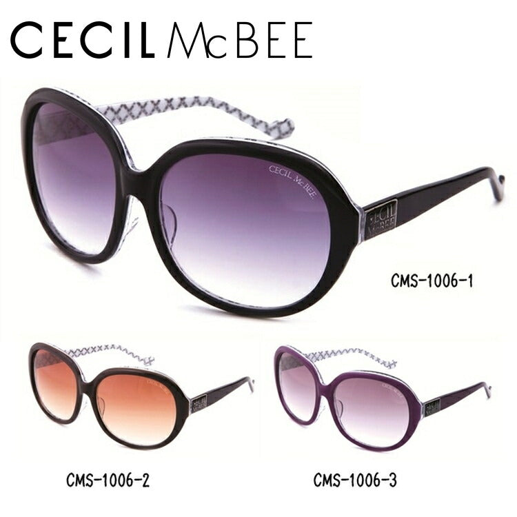レディース サングラス CECIL McBEE セシルマクビー CMS 1006 全3色 61サイズ アジアンフィット 女性 UVカット 紫外線 対策 ブランド 眼鏡 メガネ アイウェア 人気 おすすめ ラッピング無料