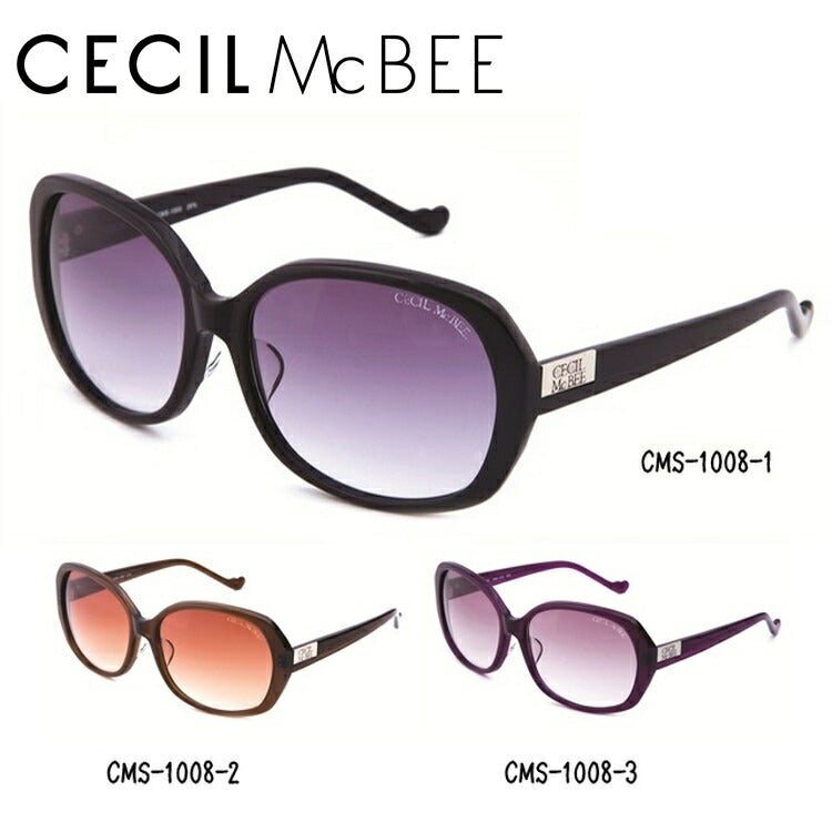 レディース サングラス CECIL McBEE セシルマクビー CMS 1008 全3色 59サイズ アジアンフィット 女性 UVカット 紫外線 対策 ブランド 眼鏡 メガネ アイウェア 人気 おすすめ ラッピング無料
