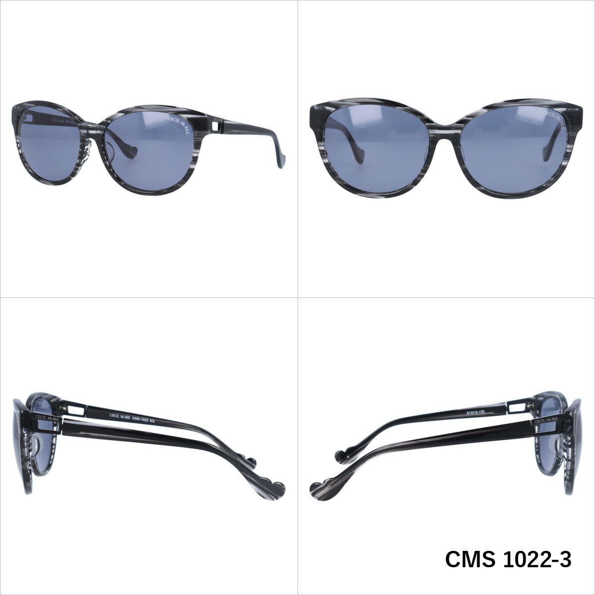 レディース サングラス CECIL McBEE セシルマクビー CMS 1022 全3色 57サイズ アジアンフィット 女性 UVカット 紫外線 対策 ブランド 眼鏡 メガネ アイウェア 人気 おすすめ ラッピング無料
