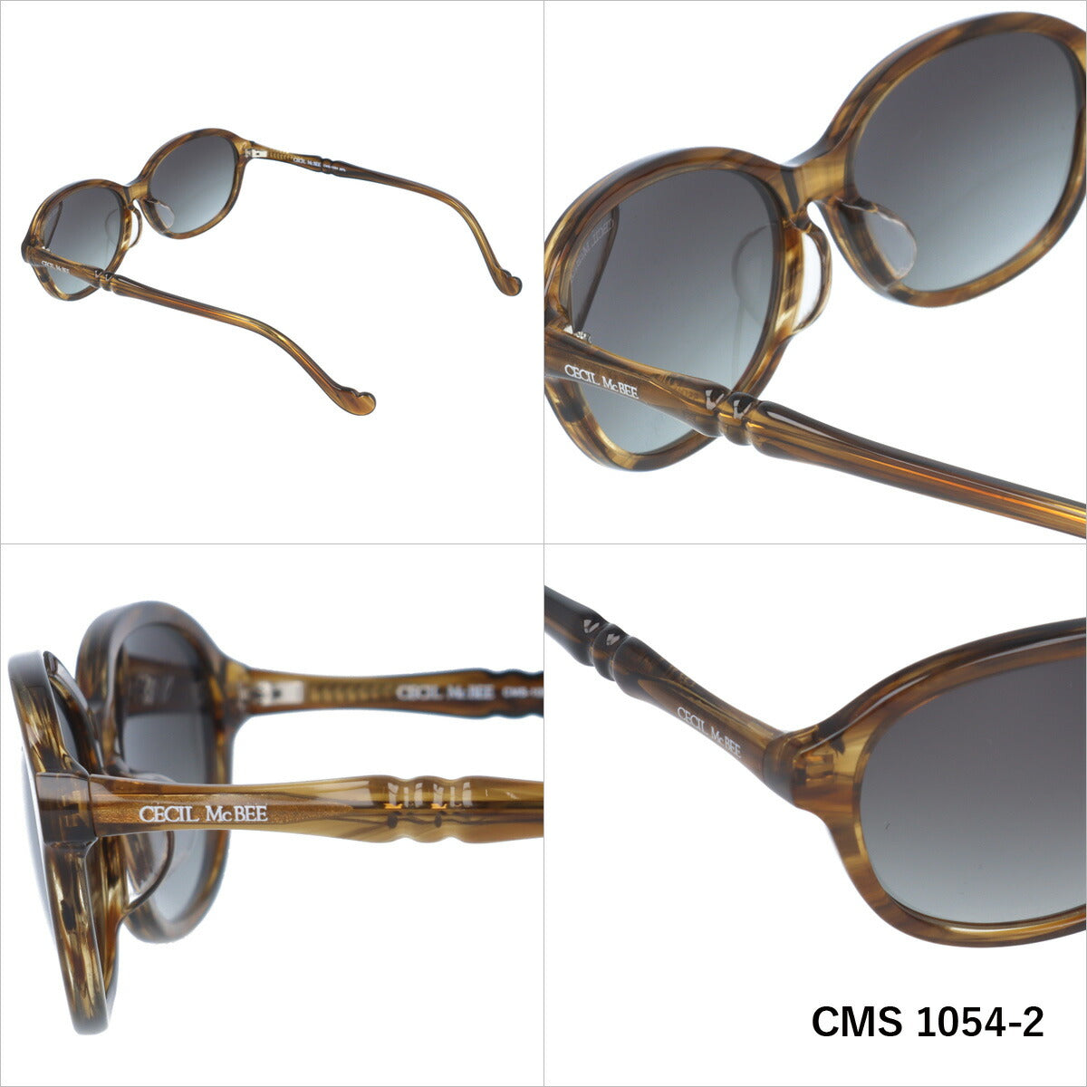 レディース サングラス CECIL McBEE セシルマクビー CMS 1054 全3色 55サイズ アジアンフィット オーバル型 女性 UVカット 紫外線 対策 ブランド 眼鏡 メガネ アイウェア 人気 おすすめ ラッピング無料