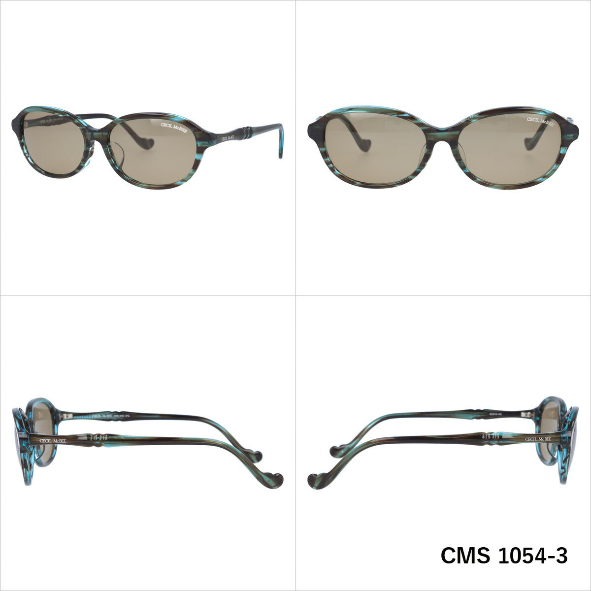 レディース サングラス CECIL McBEE セシルマクビー CMS 1054 全3色 55サイズ アジアンフィット オーバル型 女性 UVカット 紫外線 対策 ブランド 眼鏡 メガネ アイウェア 人気 おすすめ ラッピング無料