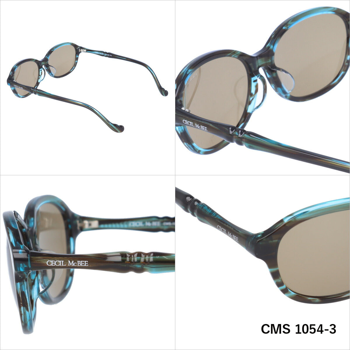レディース サングラス CECIL McBEE セシルマクビー CMS 1054 全3色 55サイズ アジアンフィット オーバル型 女性 UVカット 紫外線 対策 ブランド 眼鏡 メガネ アイウェア 人気 おすすめ ラッピング無料