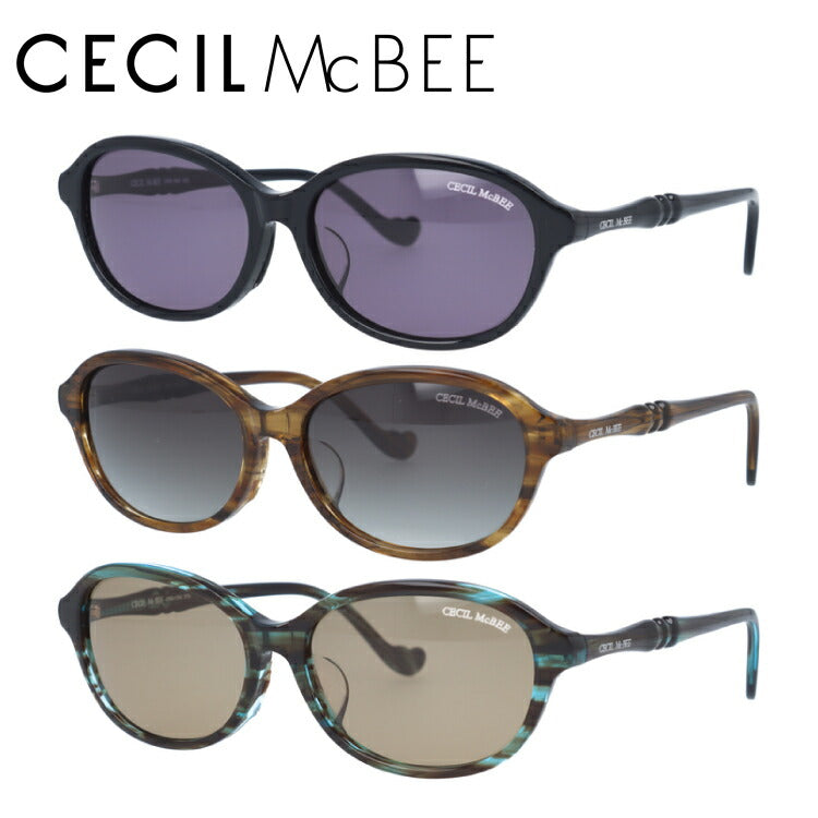 レディース サングラス CECIL McBEE セシルマクビー CMS 1054 全3色 55サイズ アジアンフィット オーバル型 女性 UVカット 紫外線 対策 ブランド 眼鏡 メガネ アイウェア 人気 おすすめ ラッピング無料