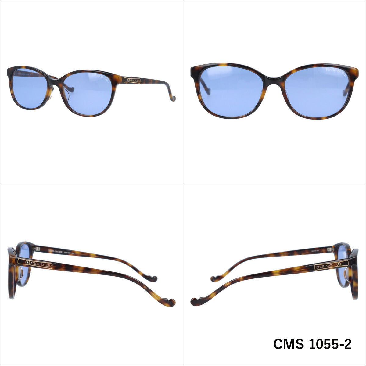 レディース サングラス CECIL McBEE セシルマクビー CMS 1055 全3色 55サイズ アジアンフィット ウェリントン型 女性 UVカット 紫外線 対策 ブランド 眼鏡 メガネ アイウェア 人気 おすすめ ラッピング無料