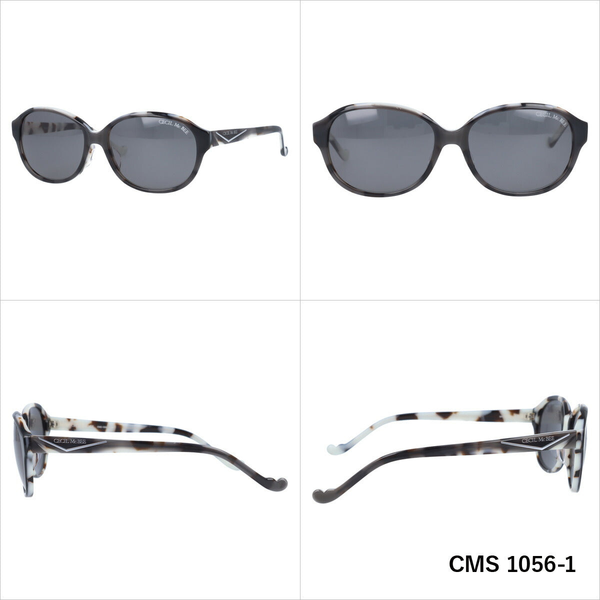 レディース サングラス CECIL McBEE セシルマクビー CMS 1056 全3色 56サイズ アジアンフィット オーバル型 女性 UVカット 紫外線 対策 ブランド 眼鏡 メガネ アイウェア 人気 おすすめ ラッピング無料