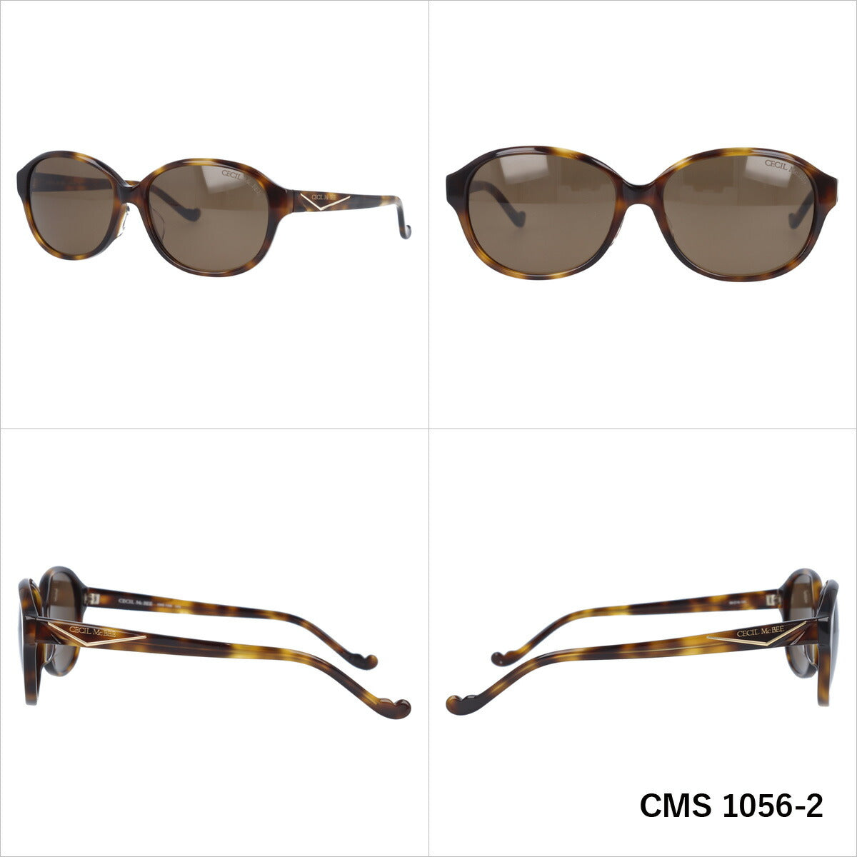 レディース サングラス CECIL McBEE セシルマクビー CMS 1056 全3色 56サイズ アジアンフィット オーバル型 女性 UVカット 紫外線 対策 ブランド 眼鏡 メガネ アイウェア 人気 おすすめ ラッピング無料