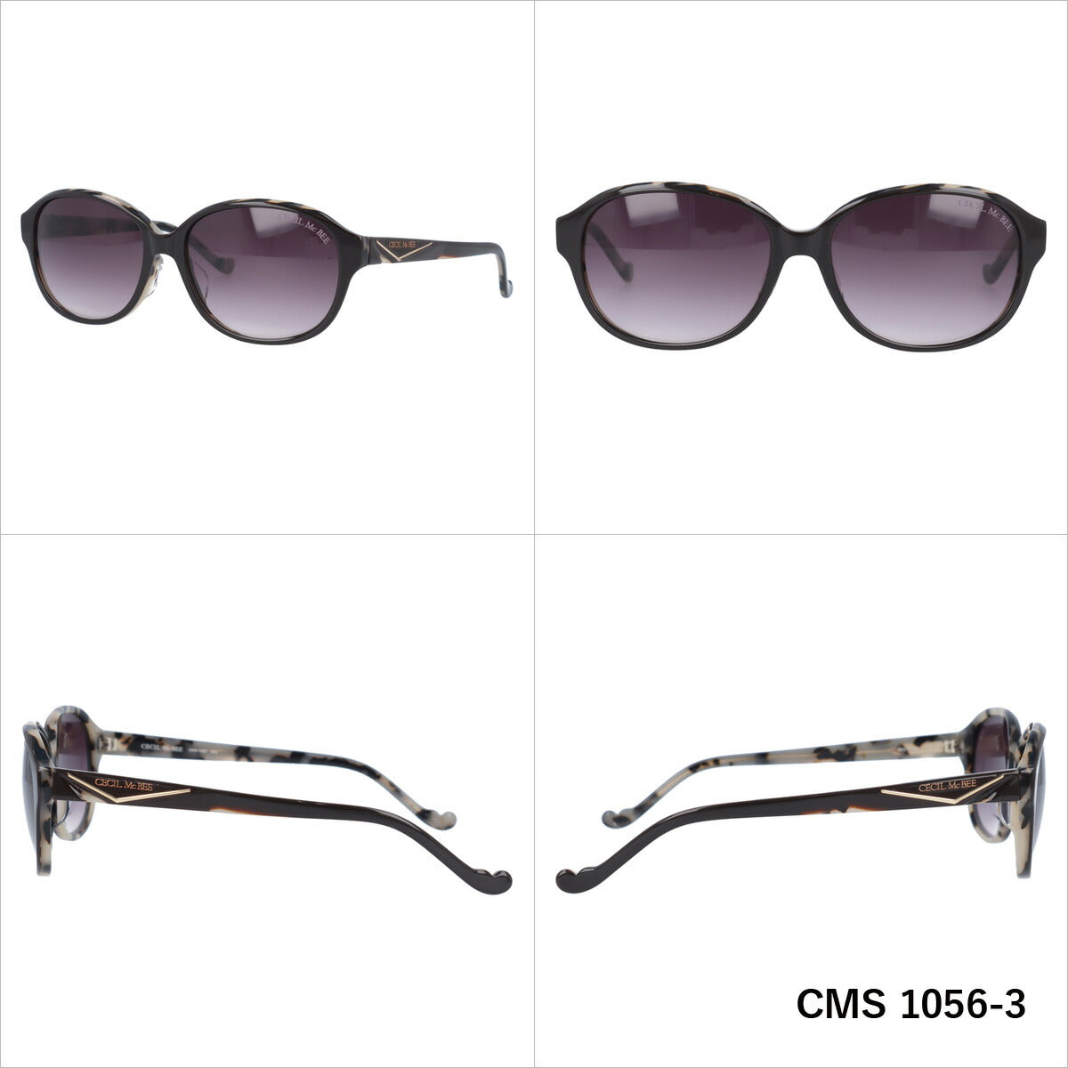 レディース サングラス CECIL McBEE セシルマクビー CMS 1056 全3色 56サイズ アジアンフィット オーバル型 女性 UVカット 紫外線 対策 ブランド 眼鏡 メガネ アイウェア 人気 おすすめ ラッピング無料