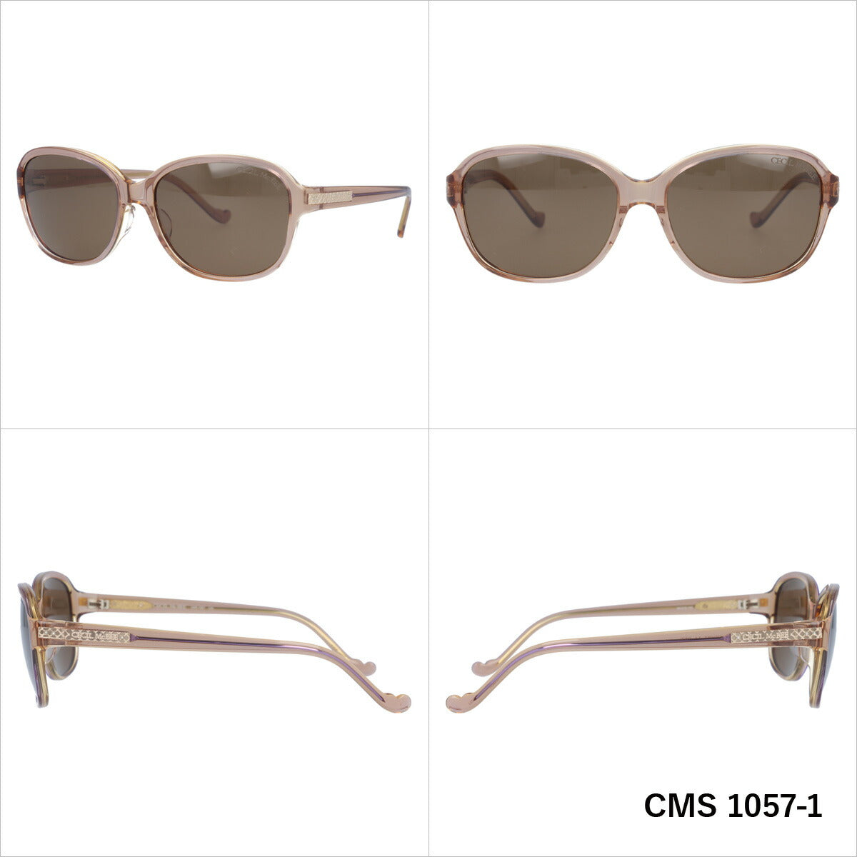 レディース サングラス CECIL McBEE セシルマクビー CMS 1057 全3色 56サイズ アジアンフィット オーバル型 女性 UVカット 紫外線 対策 ブランド 眼鏡 メガネ アイウェア 人気 おすすめ ラッピング無料