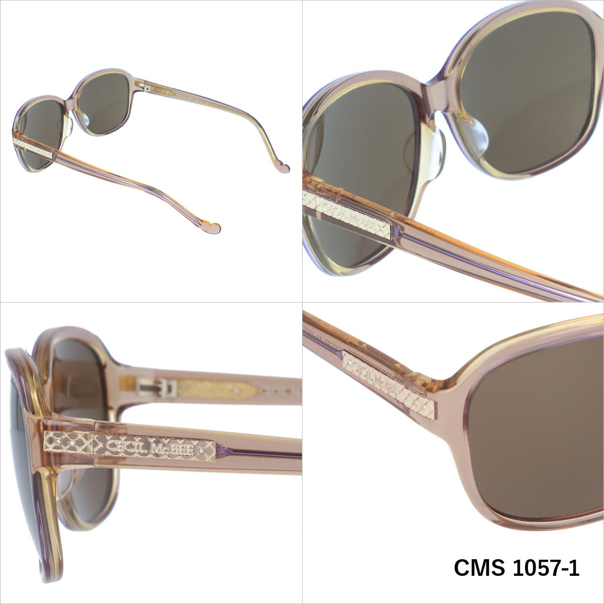 レディース サングラス CECIL McBEE セシルマクビー CMS 1057 全3色 56サイズ アジアンフィット オーバル型 女性 UVカット 紫外線 対策 ブランド 眼鏡 メガネ アイウェア 人気 おすすめ ラッピング無料