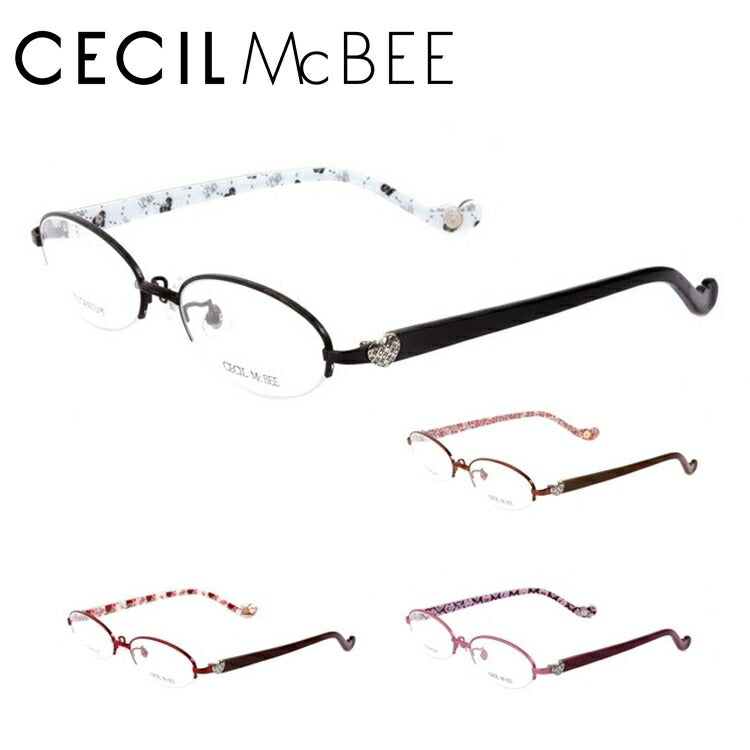 メガネ 眼鏡 度付き 度なし おしゃれ CECIL McBEE セシルマクビー CMF 3007 全4色 51サイズ レディース 女性 UVカット 紫外線 ブランド サングラス 伊達 ダテ｜老眼鏡・PCレンズ・カラーレンズ・遠近両用対応可能 ラッピング無料