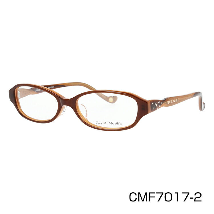 メガネ 眼鏡 度付き 度なし おしゃれ CECIL McBEE セシルマクビー CMF 7017 全4色 52サイズ オーバル型 レディース 女性 UVカット 紫外線 ブランド サングラス 伊達 ダテ｜老眼鏡・PCレンズ・カラーレンズ・遠近両用対応可能 ラッピング無料