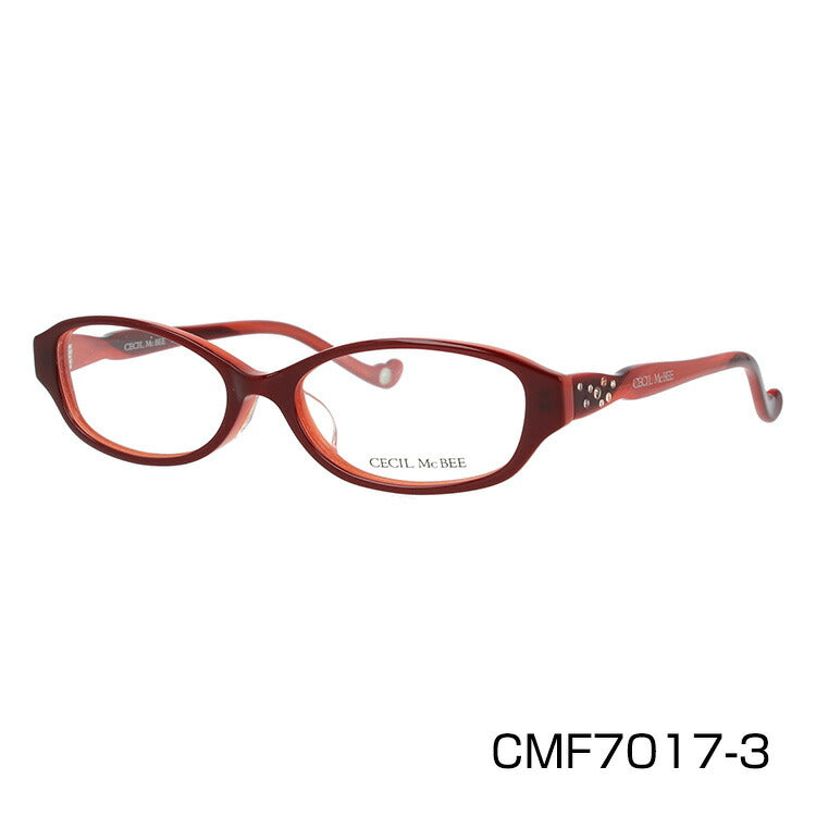 メガネ 眼鏡 度付き 度なし おしゃれ CECIL McBEE セシルマクビー CMF 7017 全4色 52サイズ オーバル型 レディース 女性 UVカット 紫外線 ブランド サングラス 伊達 ダテ｜老眼鏡・PCレンズ・カラーレンズ・遠近両用対応可能 ラッピング無料