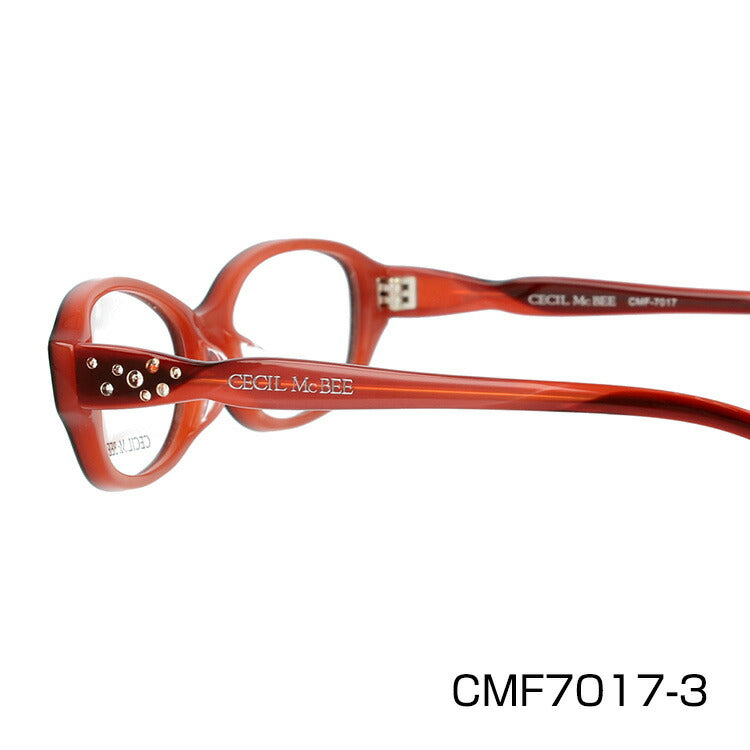 メガネ 眼鏡 度付き 度なし おしゃれ CECIL McBEE セシルマクビー CMF 7017 全4色 52サイズ オーバル型 レディース 女性 UVカット 紫外線 ブランド サングラス 伊達 ダテ｜老眼鏡・PCレンズ・カラーレンズ・遠近両用対応可能 ラッピング無料