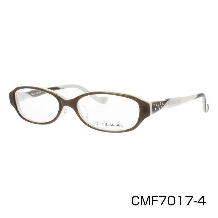メガネ 眼鏡 度付き 度なし おしゃれ CECIL McBEE セシルマクビー CMF 7017 全4色 52サイズ オーバル型 レディース 女性 UVカット 紫外線 ブランド サングラス 伊達 ダテ｜老眼鏡・PCレンズ・カラーレンズ・遠近両用対応可能 ラッピング無料
