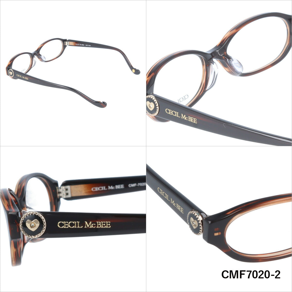 メガネ 眼鏡 度付き 度なし おしゃれ CECIL McBEE セシルマクビー CMF 7020 全2色 49サイズ レディース 女性 UVカット 紫外線 ブランド サングラス 伊達 ダテ｜老眼鏡・PCレンズ・カラーレンズ・遠近両用対応可能 ラッピング無料