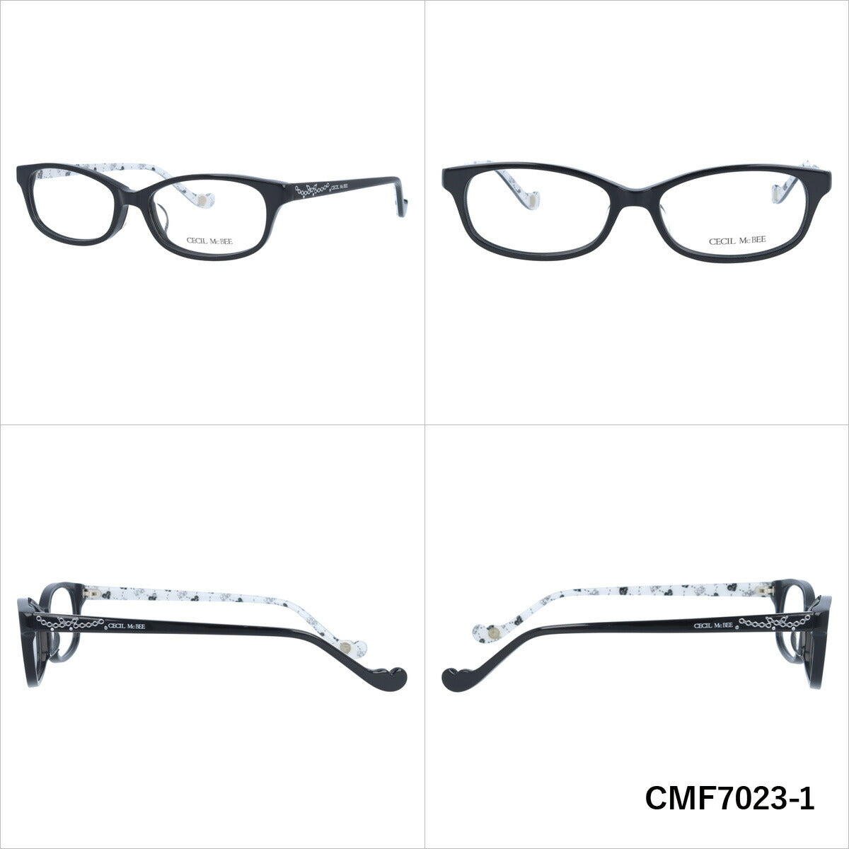 メガネ 眼鏡 度付き 度なし おしゃれ CECIL McBEE セシルマクビー CMF 7023 全4色 52サイズ スクエア型 レディース 女性 UVカット 紫外線 ブランド サングラス 伊達 ダテ｜老眼鏡・PCレンズ・カラーレンズ・遠近両用対応可能 ラッピング無料