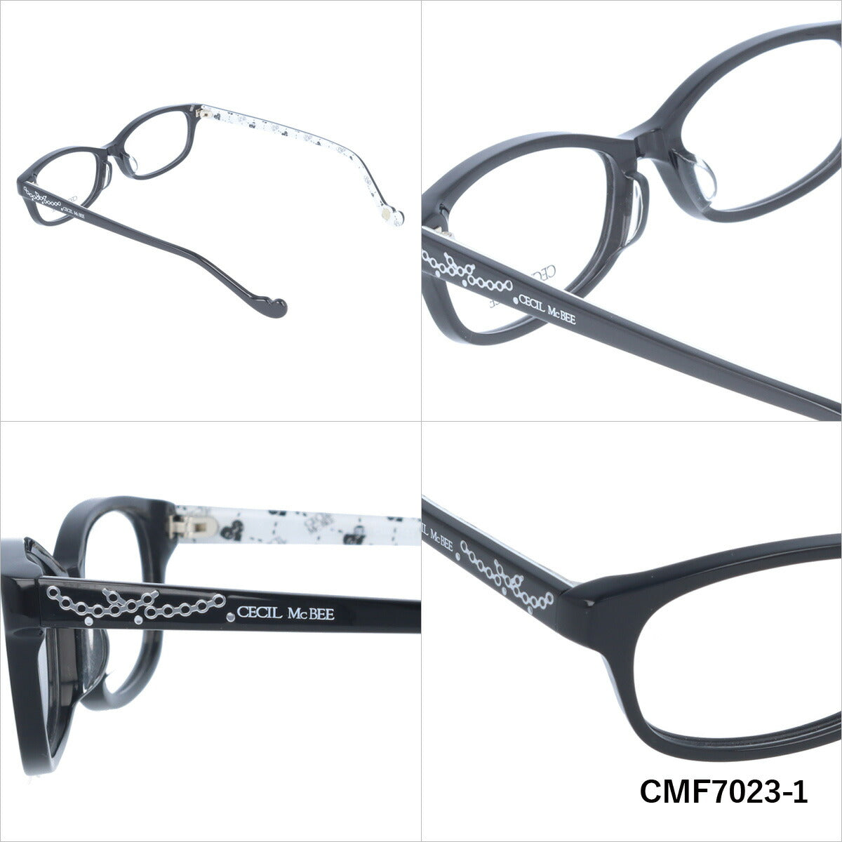 メガネ 眼鏡 度付き 度なし おしゃれ CECIL McBEE セシルマクビー CMF 7023 全4色 52サイズ スクエア型 レディース 女性 UVカット 紫外線 ブランド サングラス 伊達 ダテ｜老眼鏡・PCレンズ・カラーレンズ・遠近両用対応可能 ラッピング無料