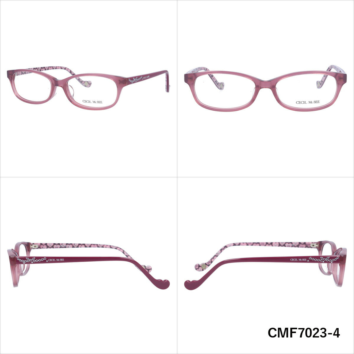 メガネ 眼鏡 度付き 度なし おしゃれ CECIL McBEE セシルマクビー CMF 7023 全4色 52サイズ スクエア型 レディース 女性 UVカット 紫外線 ブランド サングラス 伊達 ダテ｜老眼鏡・PCレンズ・カラーレンズ・遠近両用対応可能 ラッピング無料