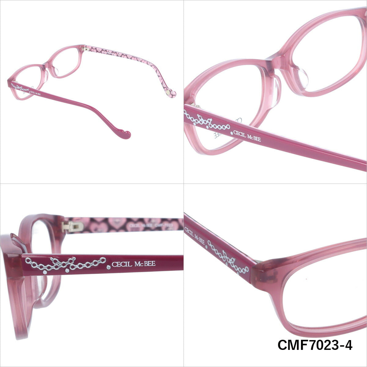 メガネ 眼鏡 度付き 度なし おしゃれ CECIL McBEE セシルマクビー CMF 7023 全4色 52サイズ スクエア型 レディース 女性 UVカット 紫外線 ブランド サングラス 伊達 ダテ｜老眼鏡・PCレンズ・カラーレンズ・遠近両用対応可能 ラッピング無料