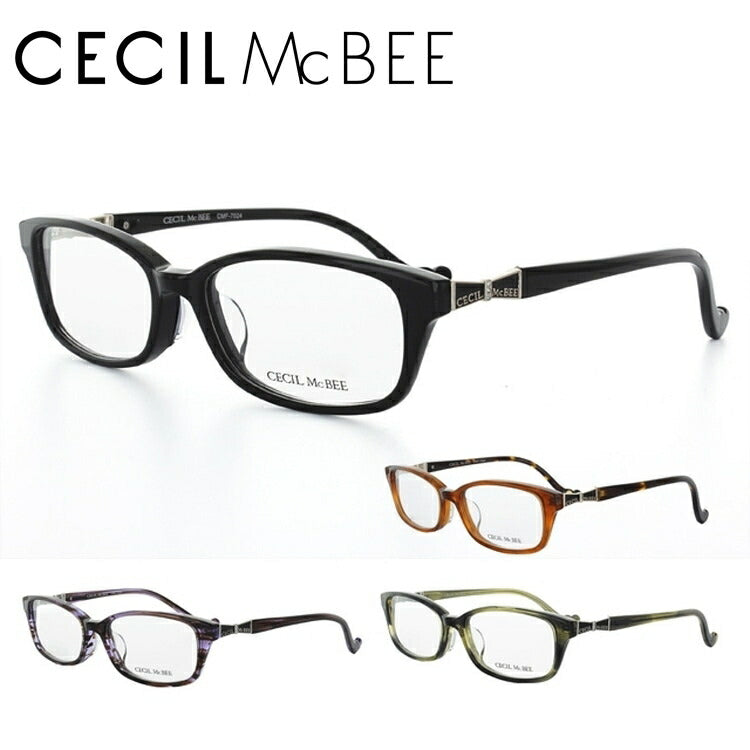 メガネ 眼鏡 度付き 度なし おしゃれ CECIL McBEE セシルマクビー CMF 7024 全4色 52サイズ スクエア型 レディース 女性 UVカット 紫外線 ブランド サングラス 伊達 ダテ｜老眼鏡・PCレンズ・カラーレンズ・遠近両用対応可能 ラッピング無料