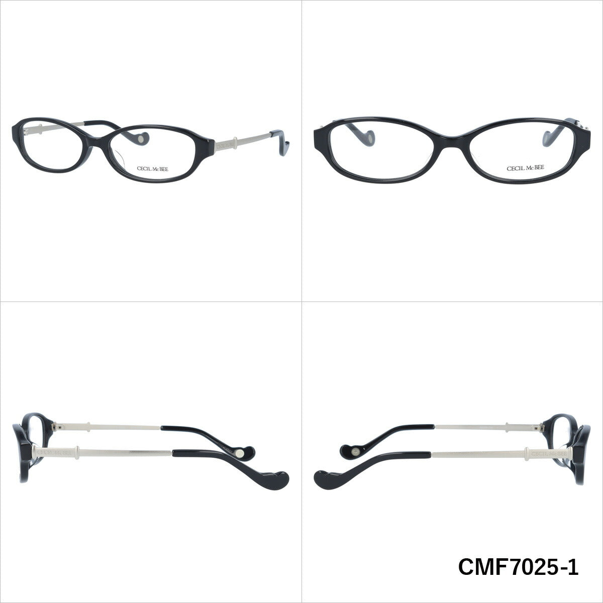 メガネ 眼鏡 度付き 度なし おしゃれ CECIL McBEE セシルマクビー CMF 7025 全4色 52サイズ オーバル型 レディース 女性 UVカット 紫外線 ブランド サングラス 伊達 ダテ｜老眼鏡・PCレンズ・カラーレンズ・遠近両用対応可能 ラッピング無料