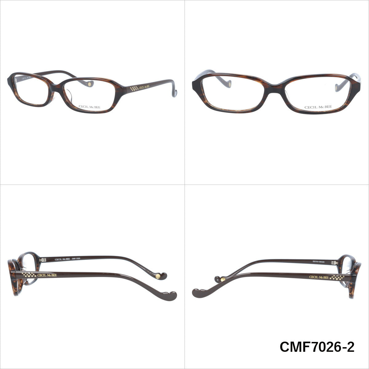 メガネ 眼鏡 度付き 度なし おしゃれ CECIL McBEE セシルマクビー CMF 7026 全4色 53サイズ レディース 女性 UVカット 紫外線 ブランド サングラス 伊達 ダテ｜老眼鏡・PCレンズ・カラーレンズ・遠近両用対応可能 ラッピング無料