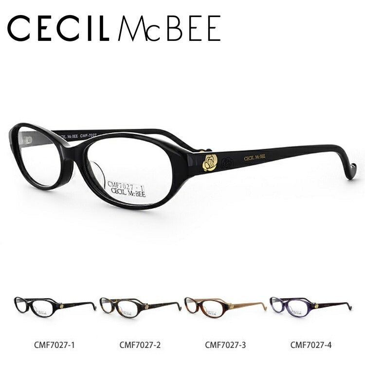 メガネ 眼鏡 度付き 度なし おしゃれ CECIL McBEE セシルマクビー CMF 7027 全4色 53サイズ レディース 女性 UVカット 紫外線 ブランド サングラス 伊達 ダテ｜老眼鏡・PCレンズ・カラーレンズ・遠近両用対応可能 ラッピング無料