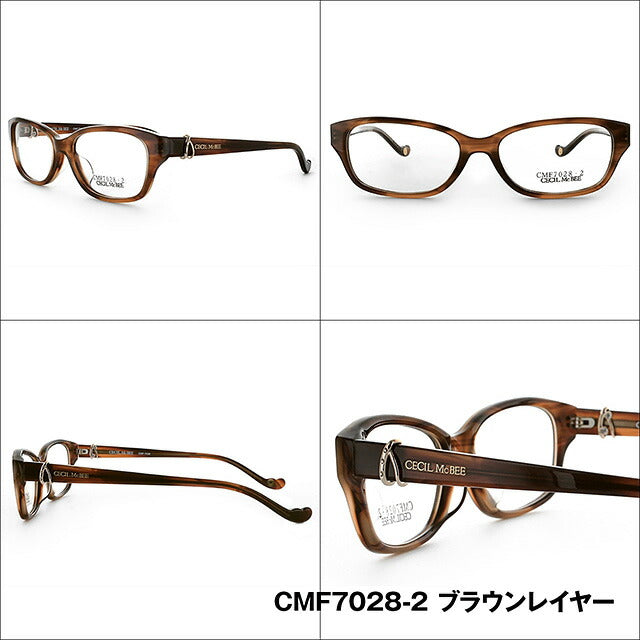 メガネ 眼鏡 度付き 度なし おしゃれ CECIL McBEE セシルマクビー CMF 7028 全4色 52サイズ レディース 女性 UVカット 紫外線 ブランド サングラス 伊達 ダテ｜老眼鏡・PCレンズ・カラーレンズ・遠近両用対応可能 ラッピング無料