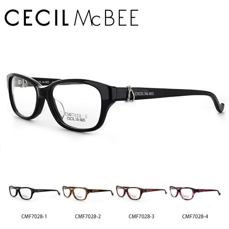 メガネ 眼鏡 度付き 度なし おしゃれ CECIL McBEE セシルマクビー CMF 7028 全4色 52サイズ レディース 女性 UVカット 紫外線 ブランド サングラス 伊達 ダテ｜老眼鏡・PCレンズ・カラーレンズ・遠近両用対応可能 ラッピング無料