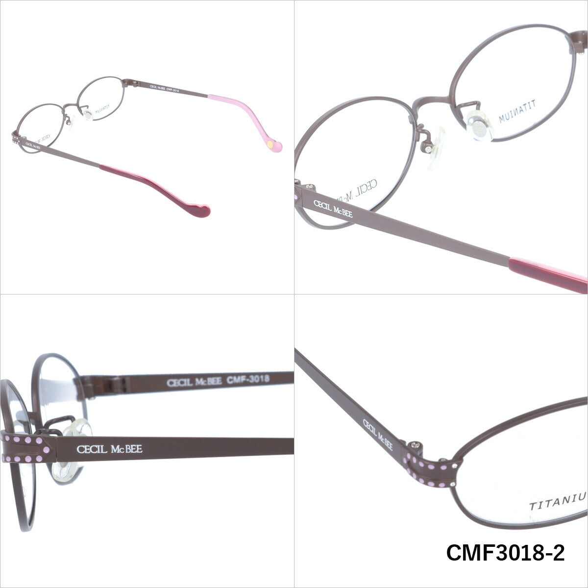 メガネ 眼鏡 度付き 度なし おしゃれ CECIL McBEE セシルマクビー CMF 3018 全4色 52サイズ レディース 女性 UVカット 紫外線 ブランド サングラス 伊達 ダテ｜老眼鏡・PCレンズ・カラーレンズ・遠近両用対応可能 ラッピング無料