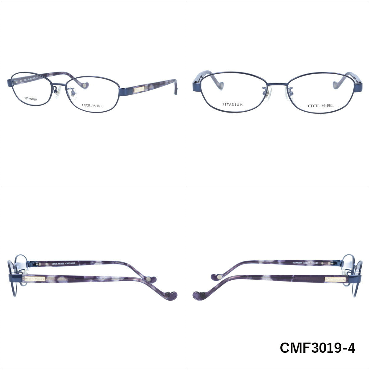 メガネ 眼鏡 度付き 度なし おしゃれ CECIL McBEE セシルマクビー CMF 3019 全4色 52サイズ レディース 女性 UVカット 紫外線 ブランド サングラス 伊達 ダテ｜老眼鏡・PCレンズ・カラーレンズ・遠近両用対応可能 ラッピング無料