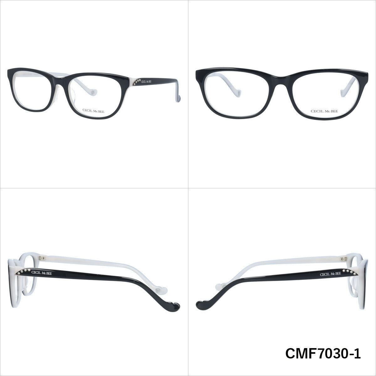 メガネ 眼鏡 おしゃれ CECIL McBEE セシルマクビー CMF 7030 全4色 53サイズ レディース 女性 UVカット 紫外線 ブランド サングラス 伊達 ダテ ラッピング無料