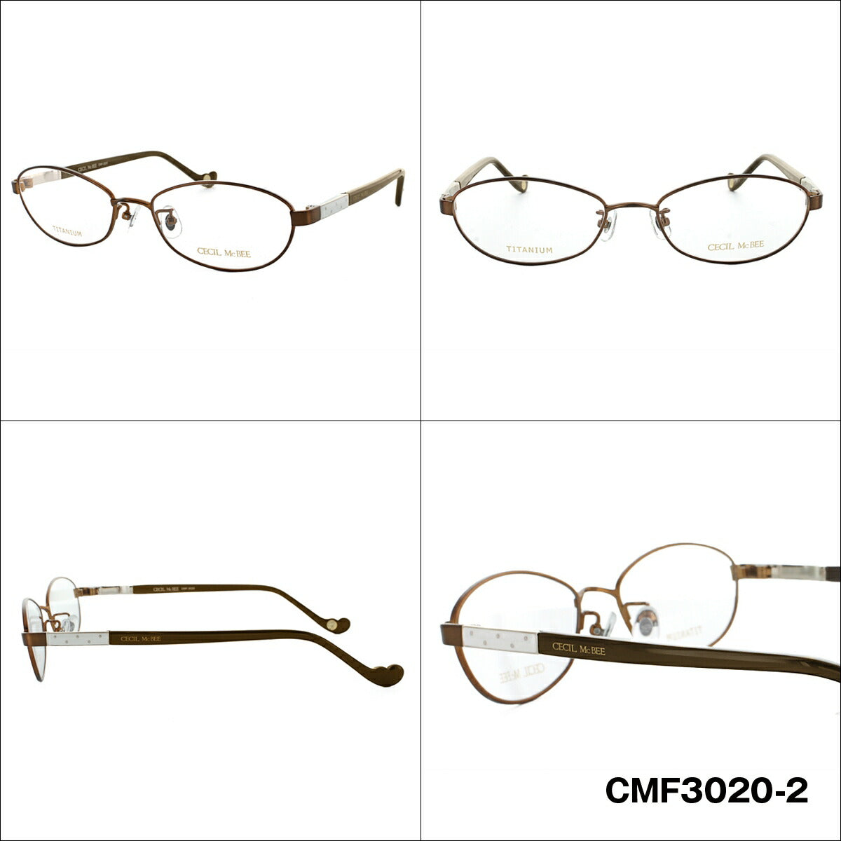 メガネ 眼鏡 度付き 度なし おしゃれ CECIL McBEE セシルマクビー CMF 3020 全4色 52サイズ レディース 女性 UVカット 紫外線 ブランド サングラス 伊達 ダテ｜老眼鏡・PCレンズ・カラーレンズ・遠近両用対応可能 ラッピング無料