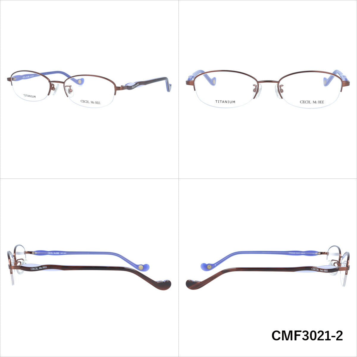 メガネ 眼鏡 度付き 度なし おしゃれ CECIL McBEE セシルマクビー CMF 3021 全4色 51サイズ レディース 女性 UVカット 紫外線 ブランド サングラス 伊達 ダテ｜老眼鏡・PCレンズ・カラーレンズ・遠近両用対応可能 ラッピング無料