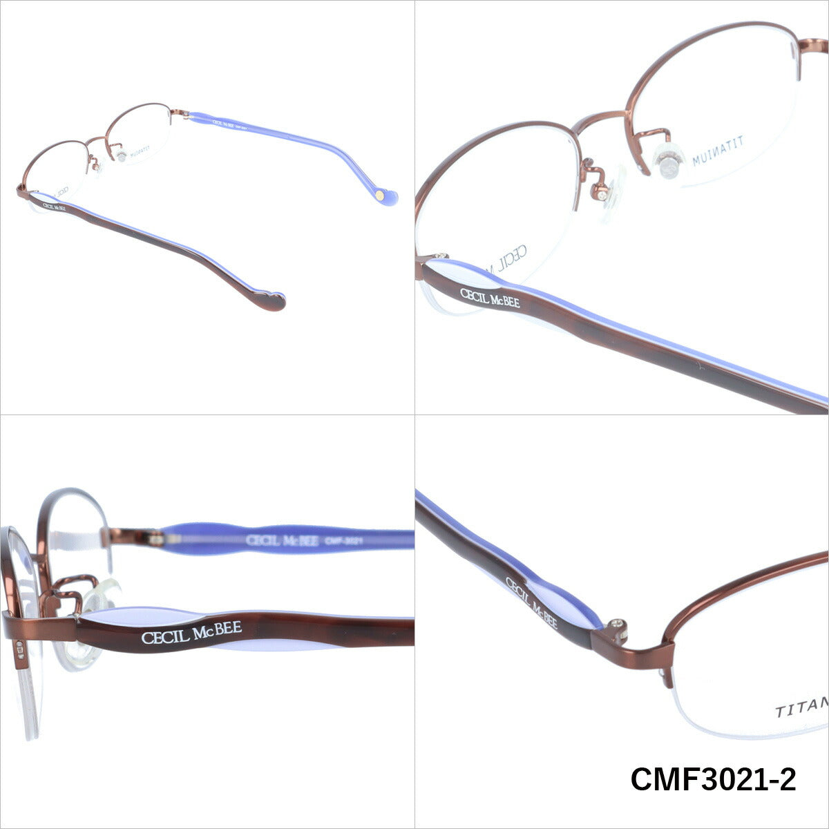 メガネ 眼鏡 度付き 度なし おしゃれ CECIL McBEE セシルマクビー CMF 3021 全4色 51サイズ レディース 女性 UVカット 紫外線 ブランド サングラス 伊達 ダテ｜老眼鏡・PCレンズ・カラーレンズ・遠近両用対応可能 ラッピング無料